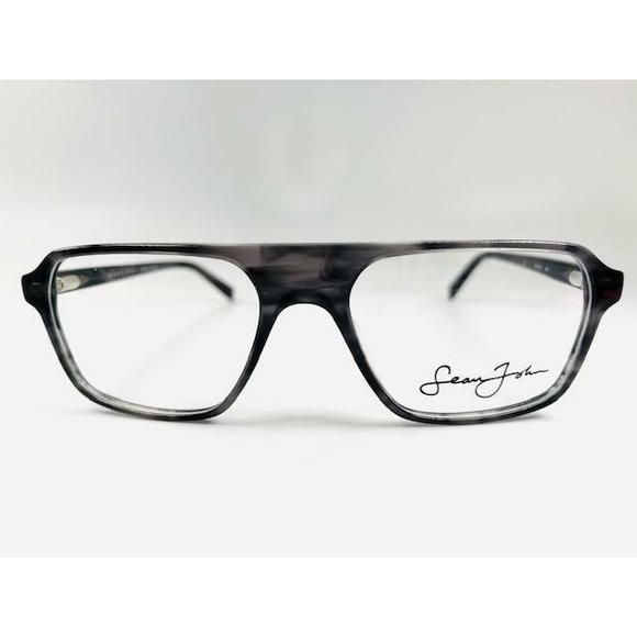 New SEAN JOHN SJO 5162 024 Crystal Smoke Horn Eyeglasses 58/19/150 main image 5